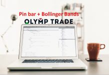 Hướng dẫn cách chơi ngắn tại Olymp Trade với Pin bar và Bollinger Bands